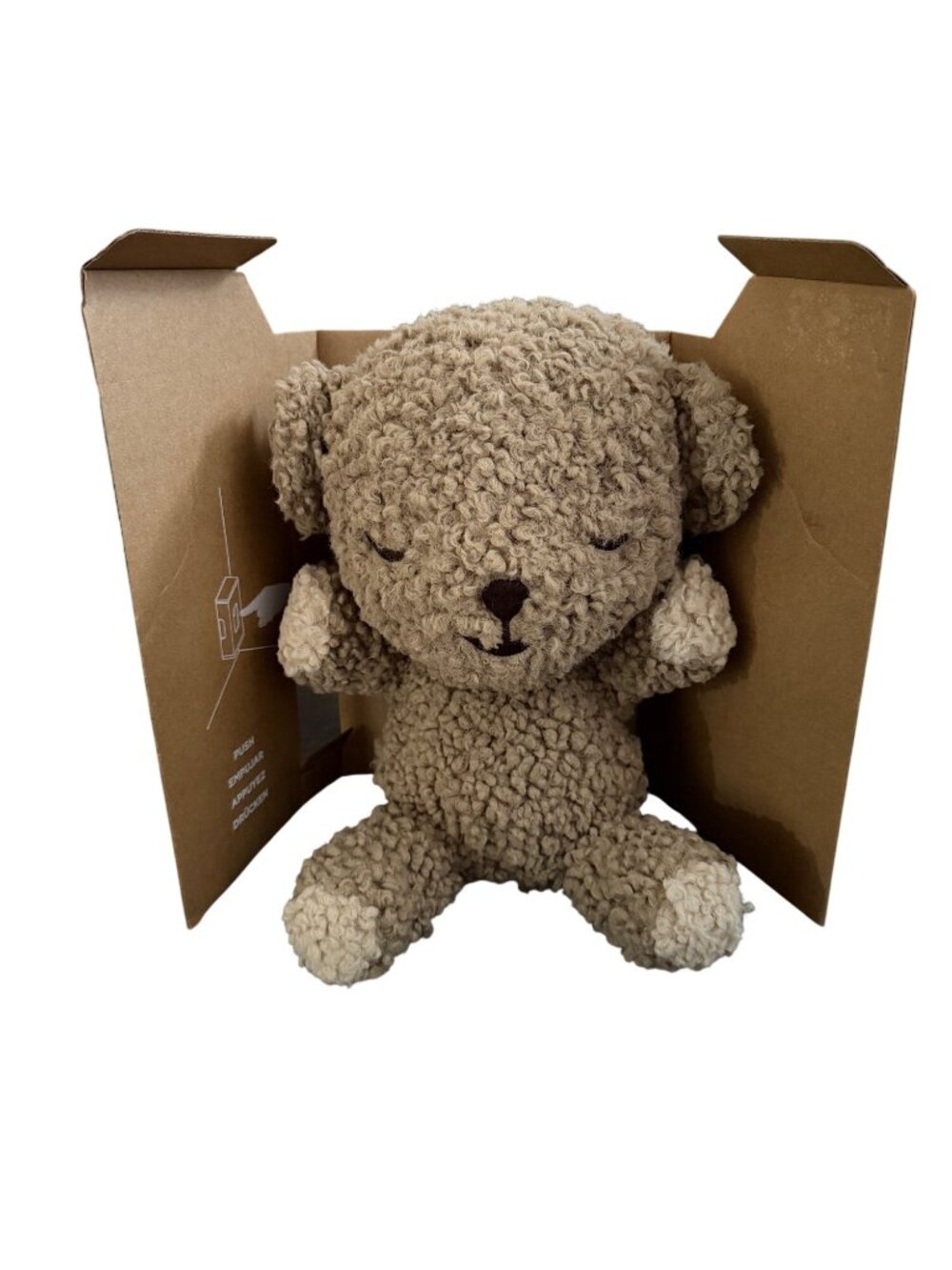 Snoo Bear Plush Toy By Happiest Baby Beige Boy Sleep Aid Sound machine